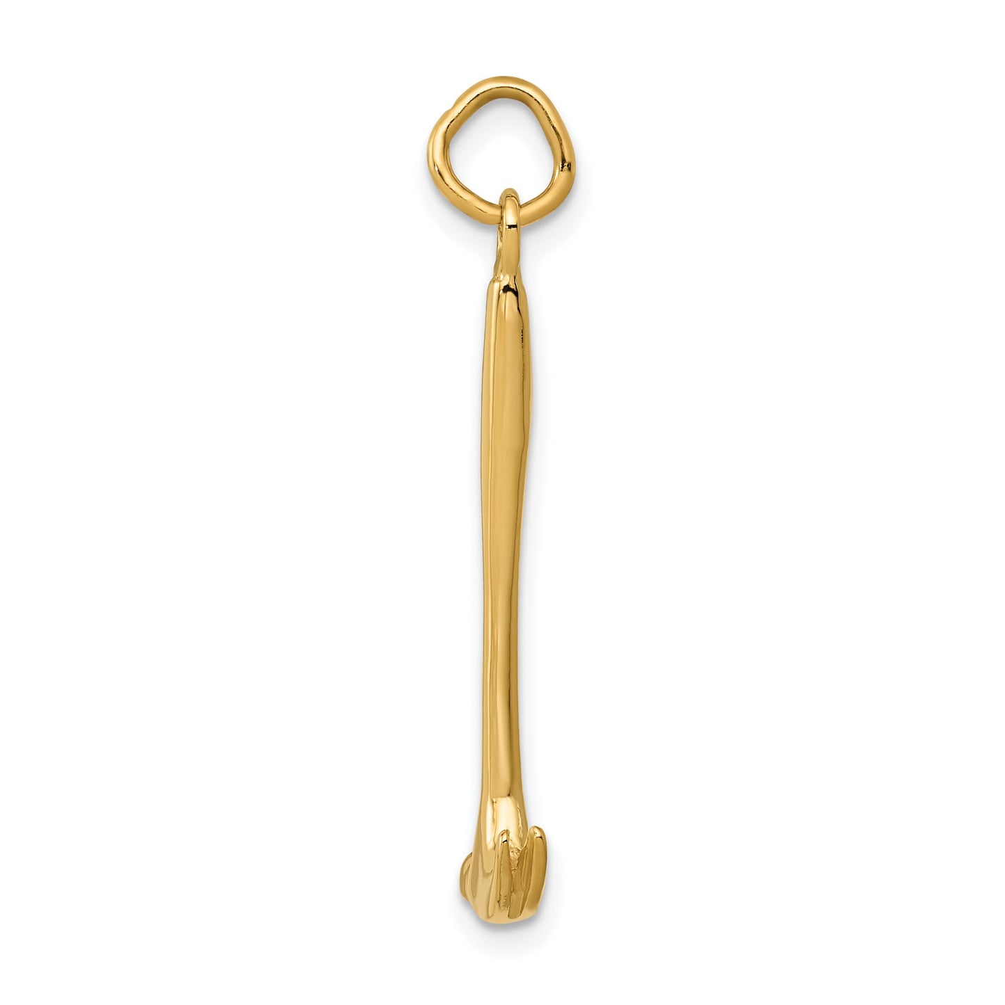 14K Yellow Gold 3D Hammer Charm