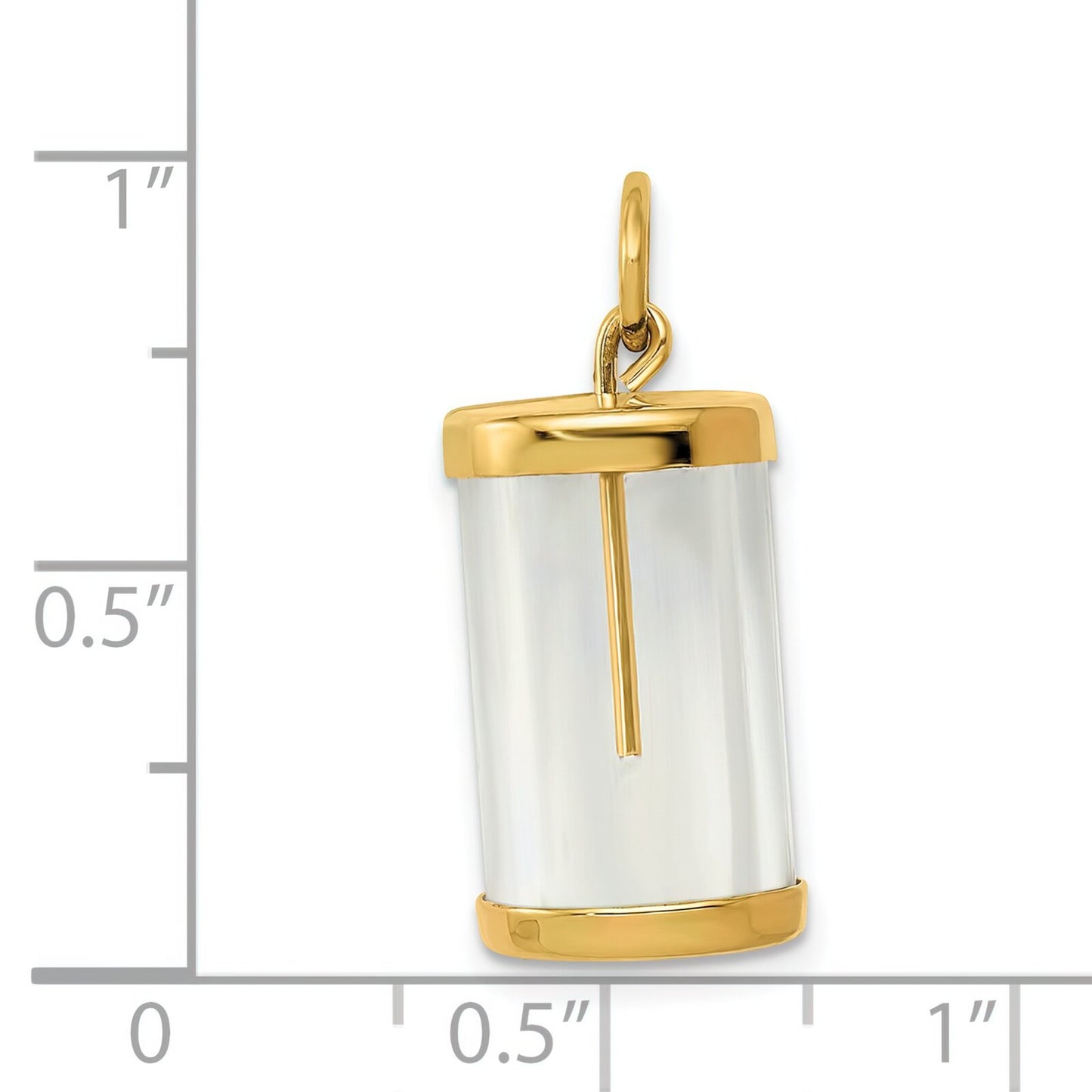 14K Yellow Gold Fillable Capsule Charm