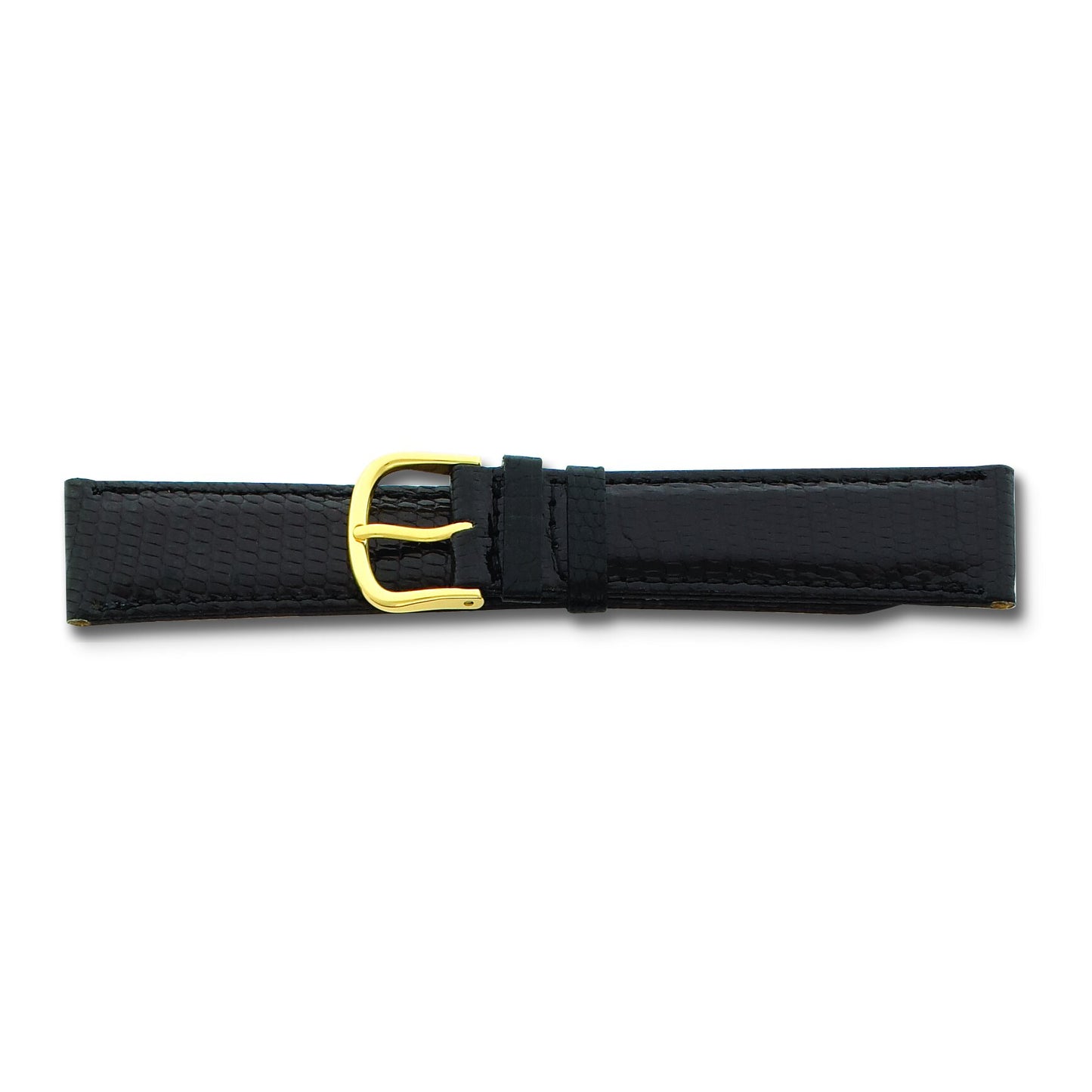 de Beer Black Genuine Lizard Leather Watch Band (12 to 20mm)