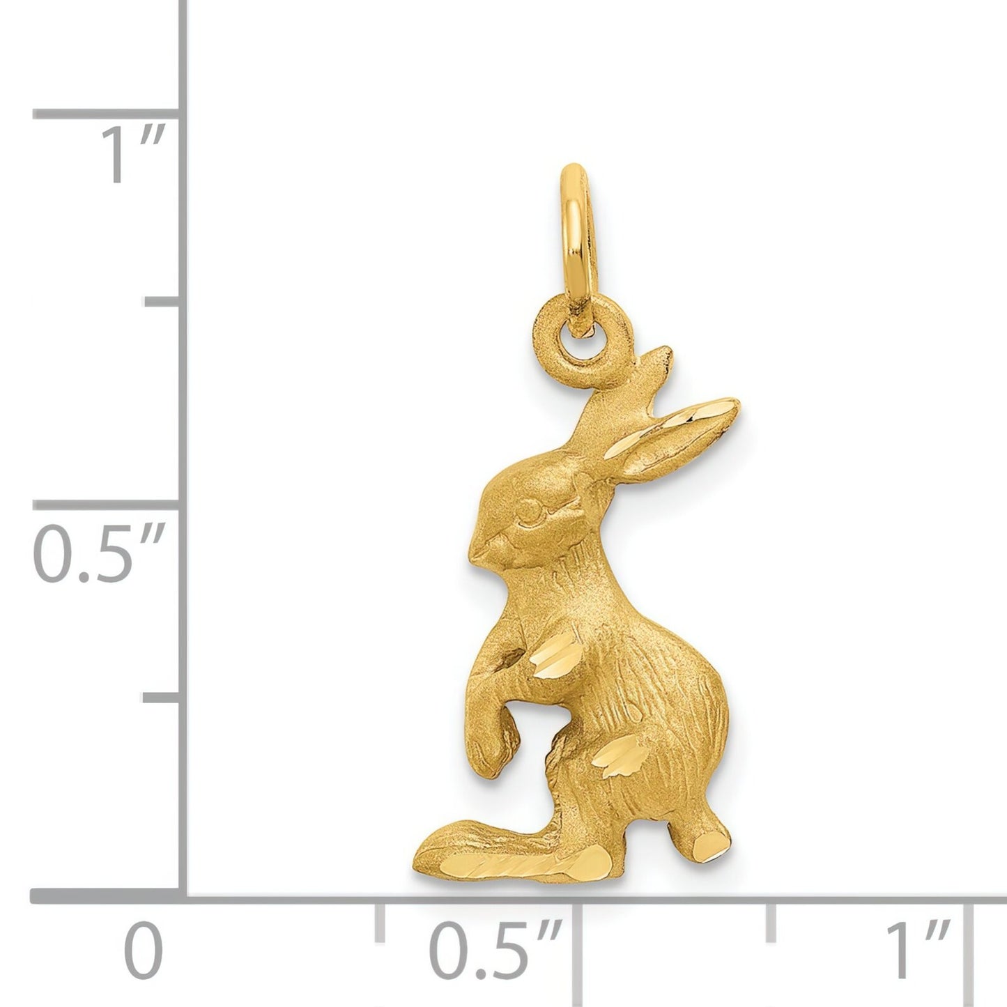 14K Yellow Gold Jack Rabbit Charm