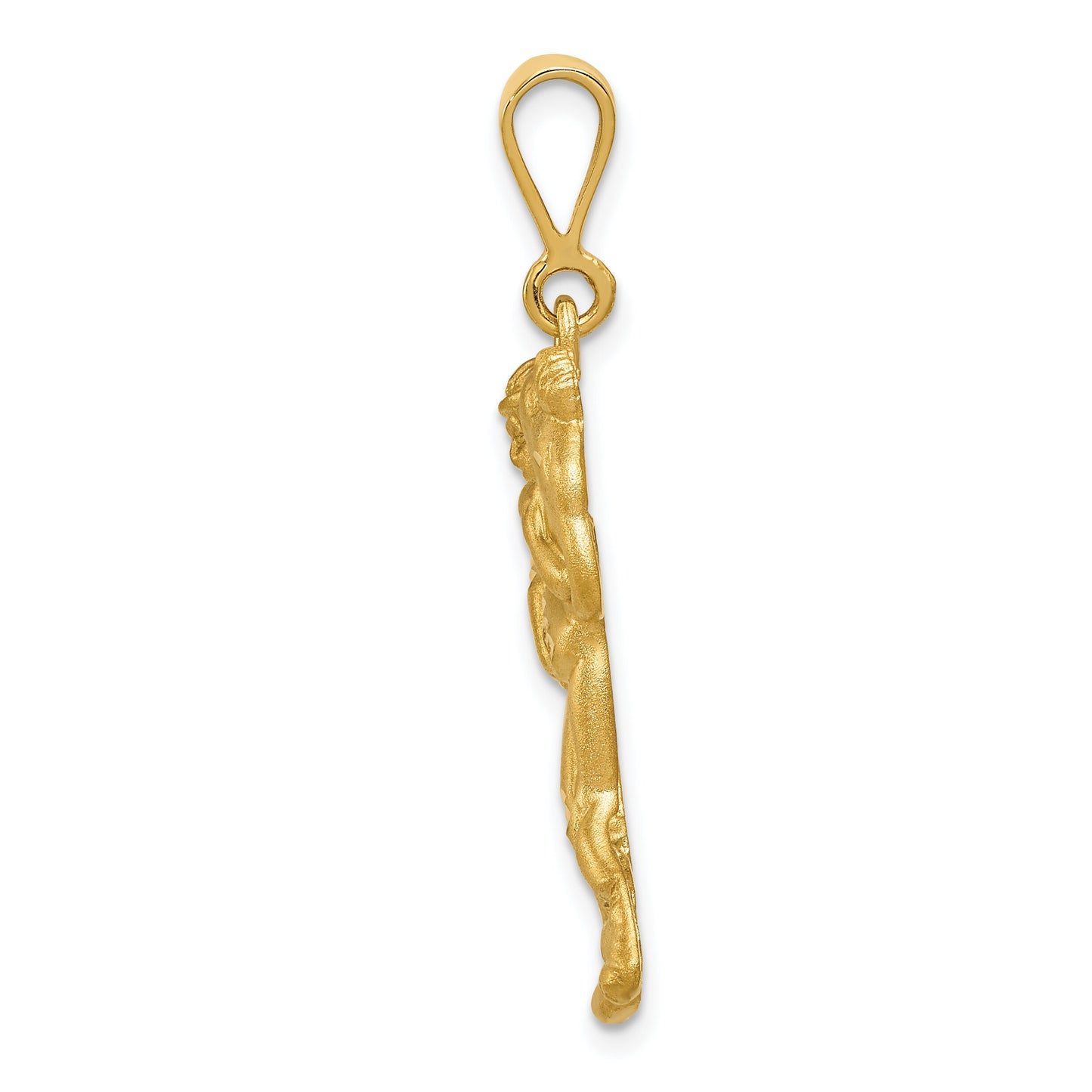 14K Yellow Gold Wrestling Charm