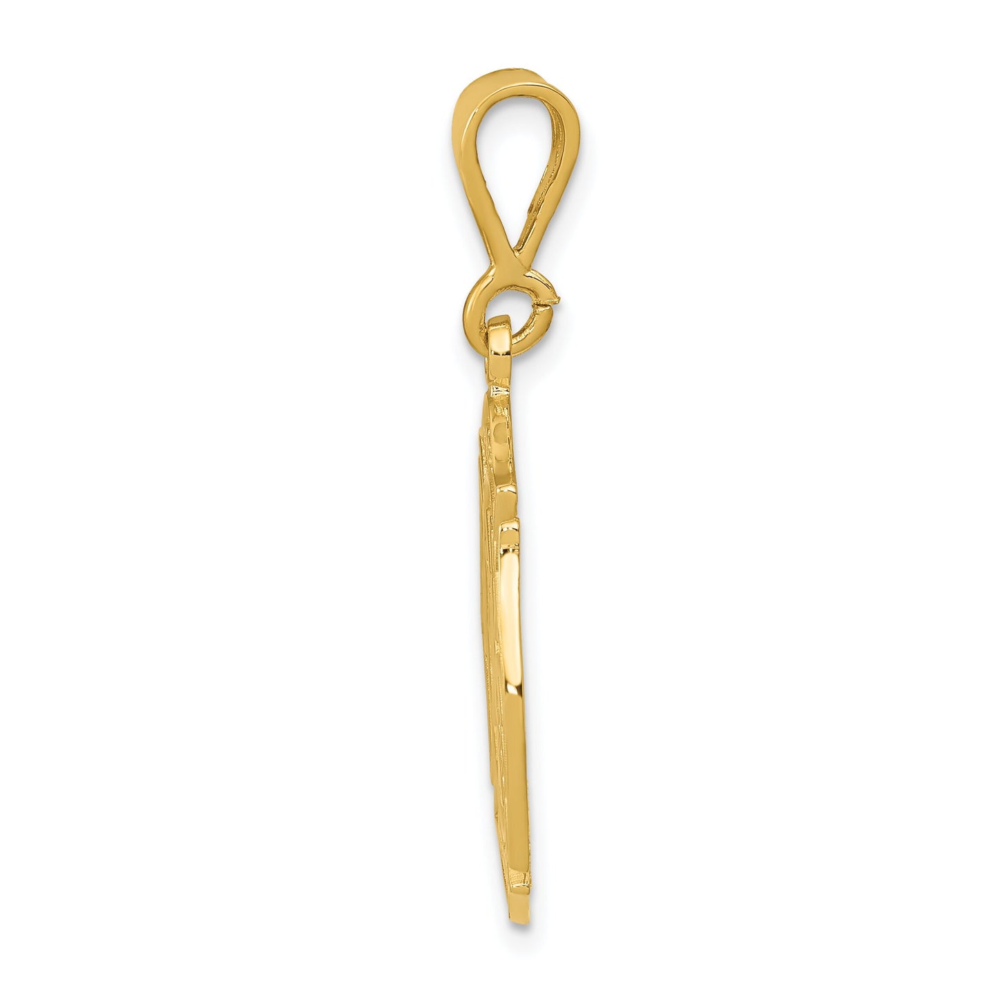 14K Gold Fire Rescue Medal Pendant