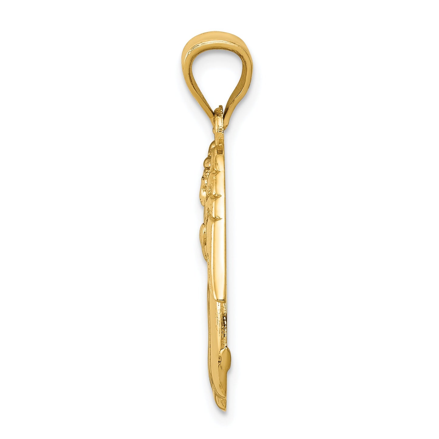 14K Gold Praying Angel Charm