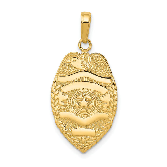 14K Gold Police Badge Charm