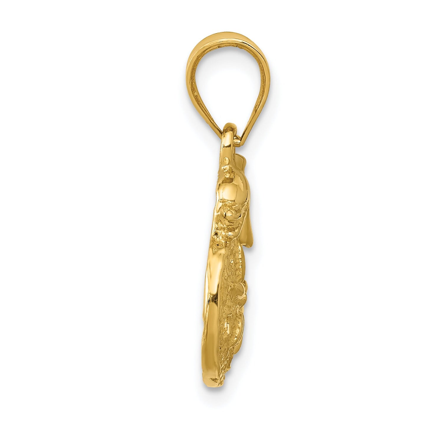 14K Gold Dolphin & Sanddollar Charm