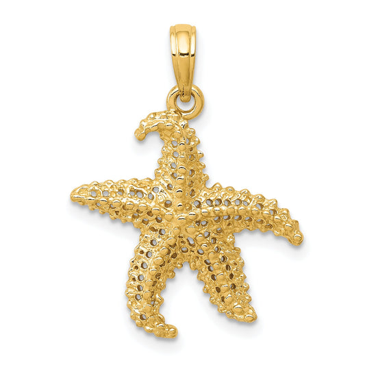 14K Gold Starfish Charm