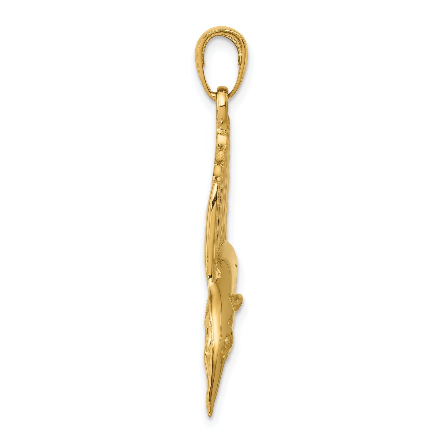 14K Gold Swordfish Charm