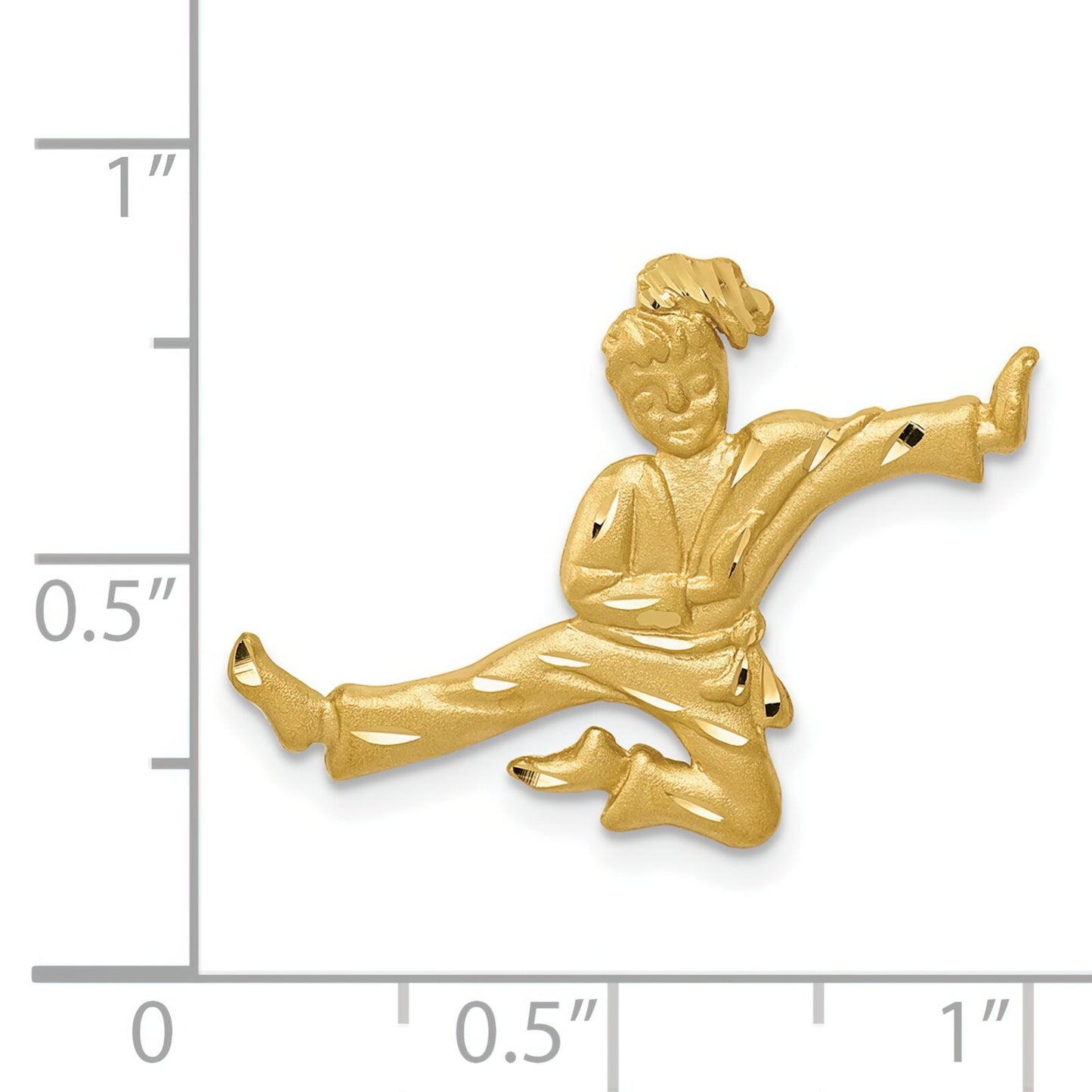 14K Gold Karate Girl Charm
