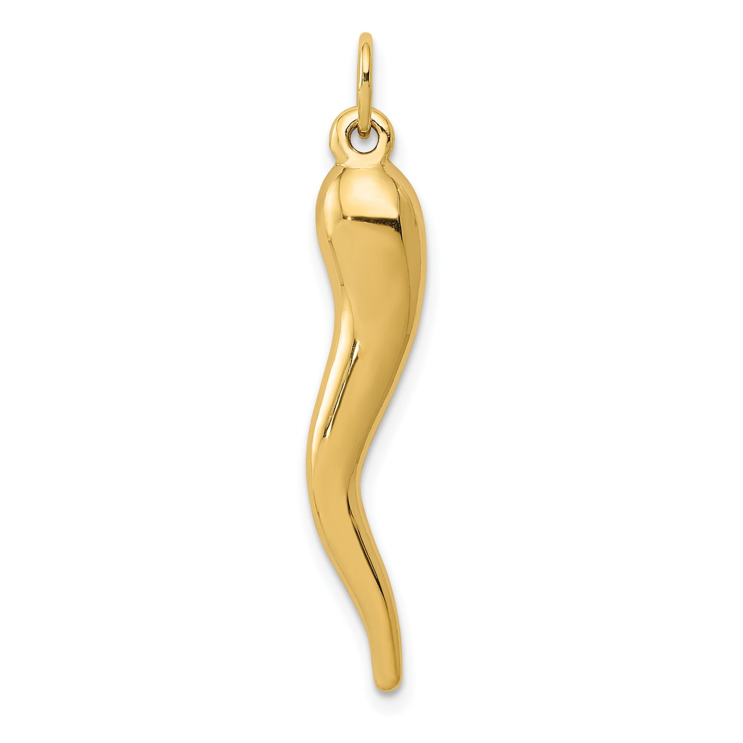 14K Gold Italian Horn Charm Jewelry FindingKing