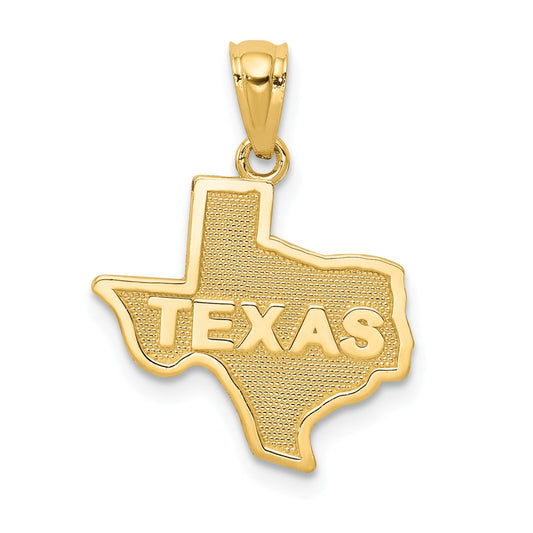 14K Gold State of Texas Charm