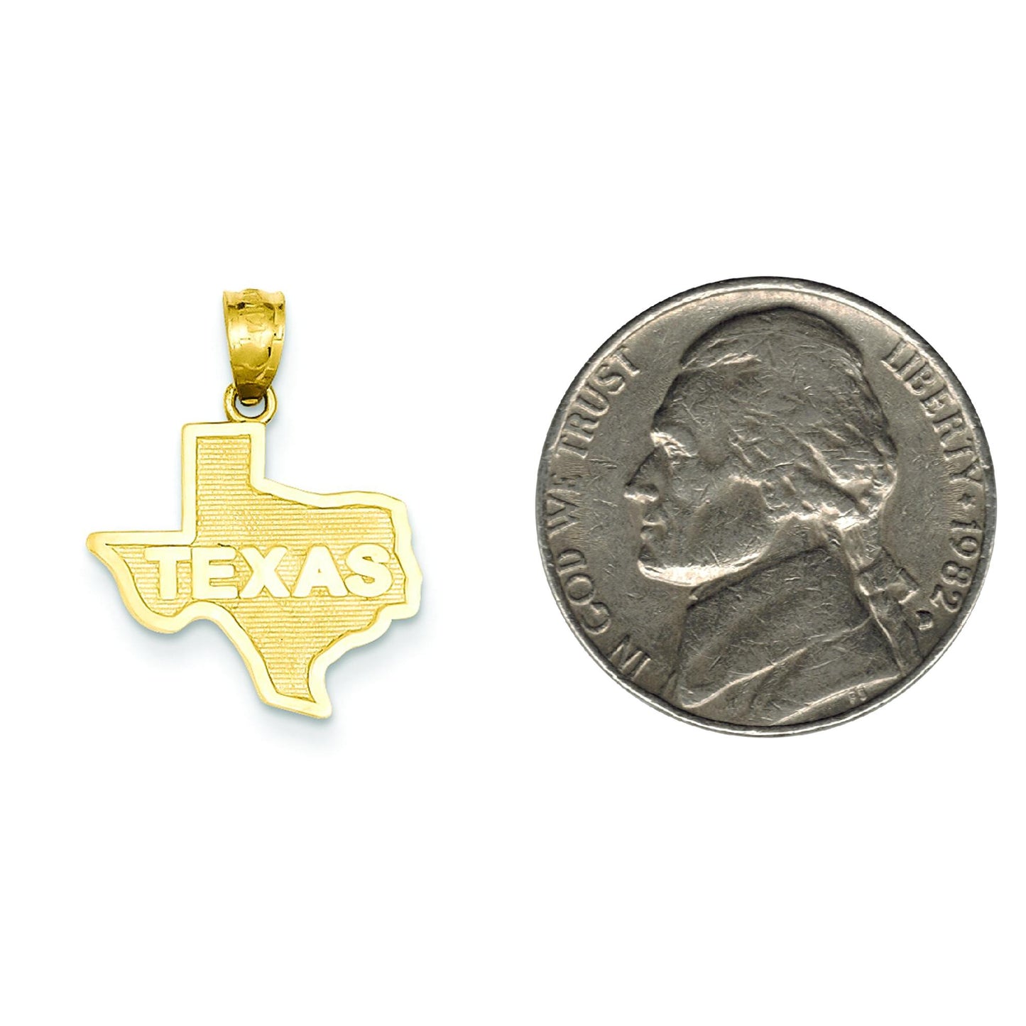 14K Gold State of Texas Charm
