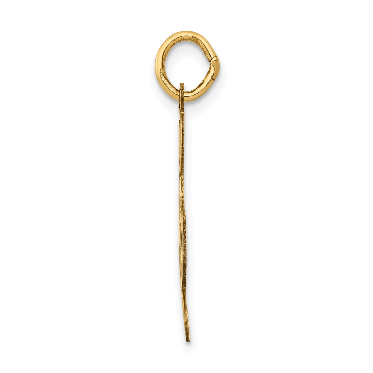 14K Gold 3D Clef Note Charm