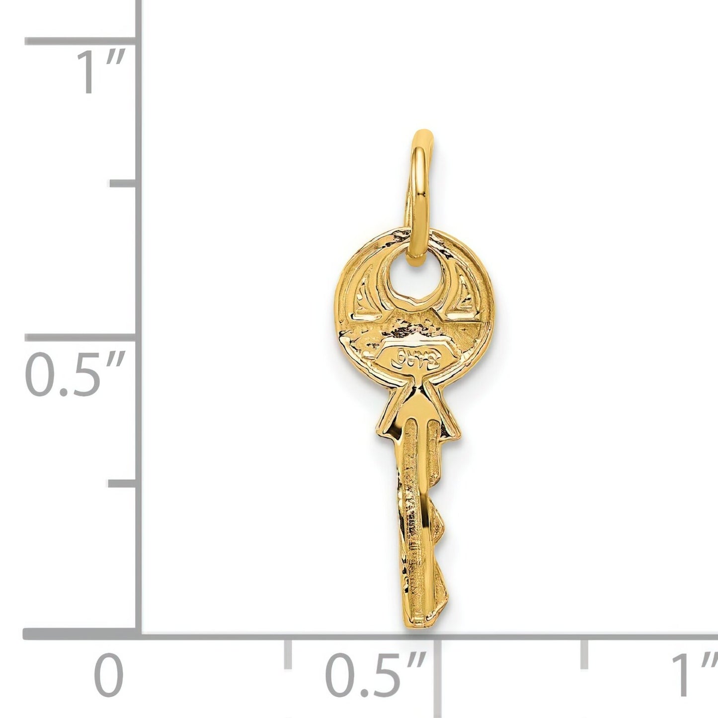 14K Gold Key Charm