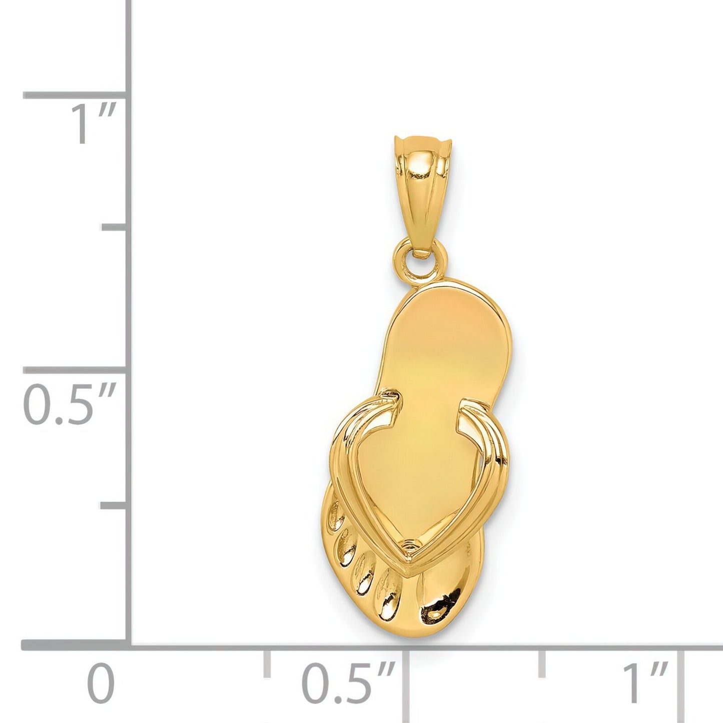 14K Gold Flip Flop Charm