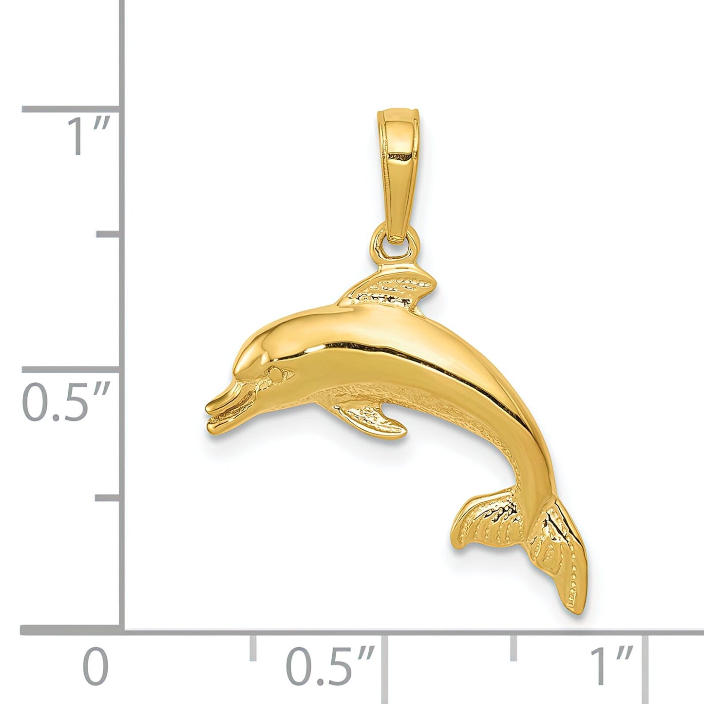 14K Gold Dolphin Charm