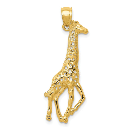 14K Gold Giraffe Charm