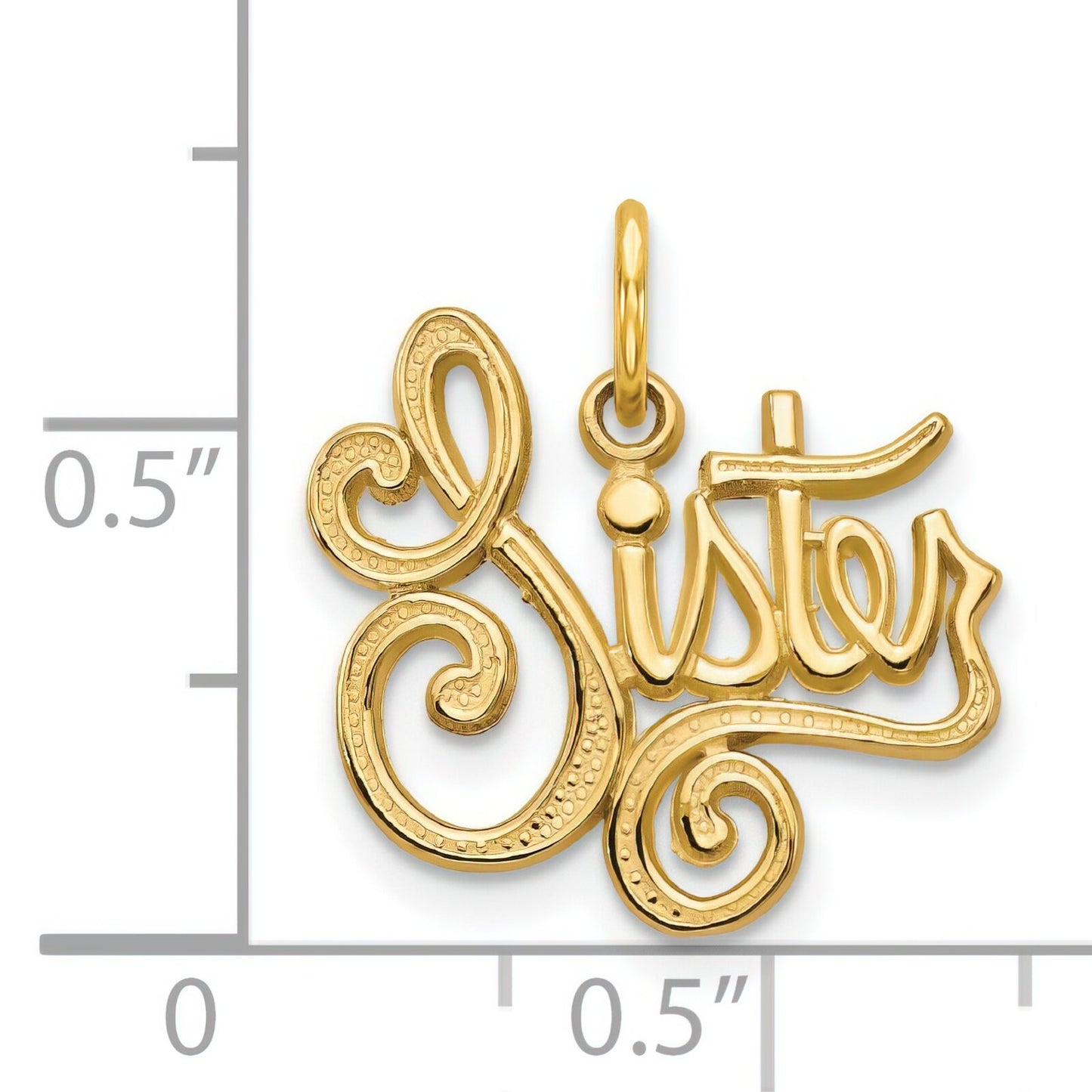 14K Gold Sister Charm