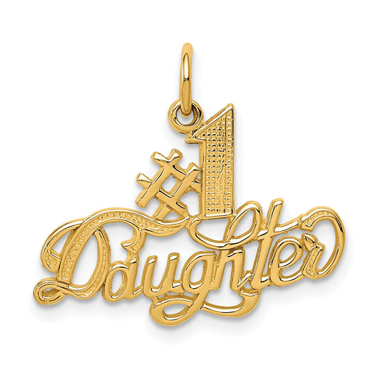 14K Gold #1 Daughter Charm