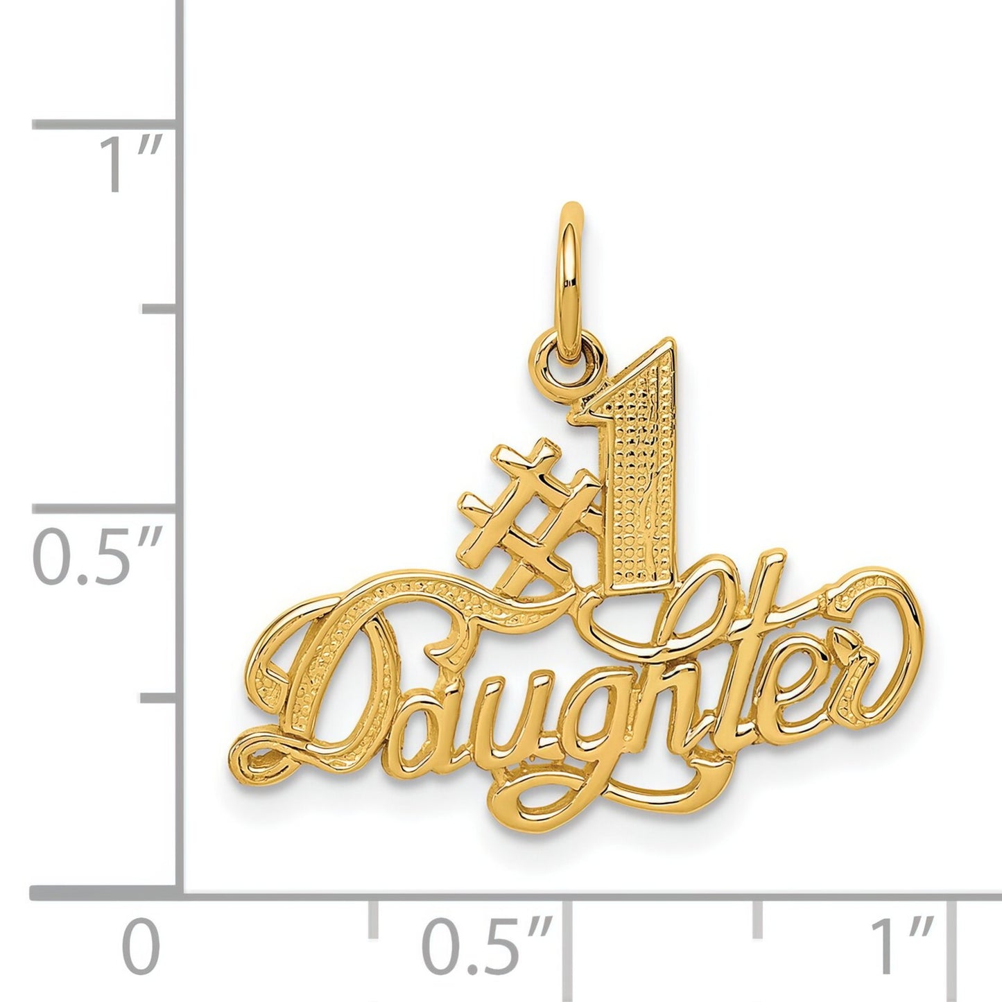 14K Gold #1 Daughter Charm