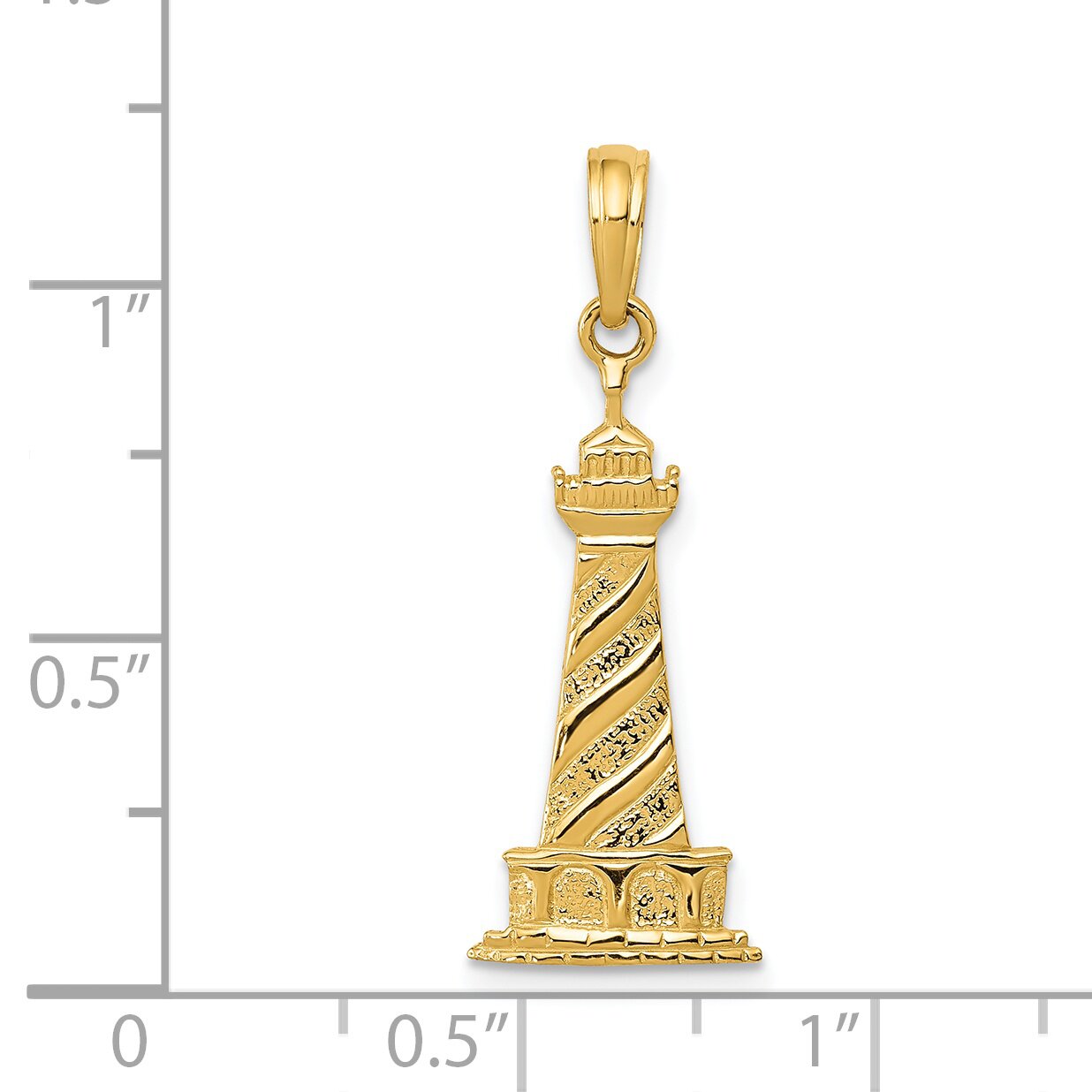14K Gold Cape Hatteras Lighthouse Pendant