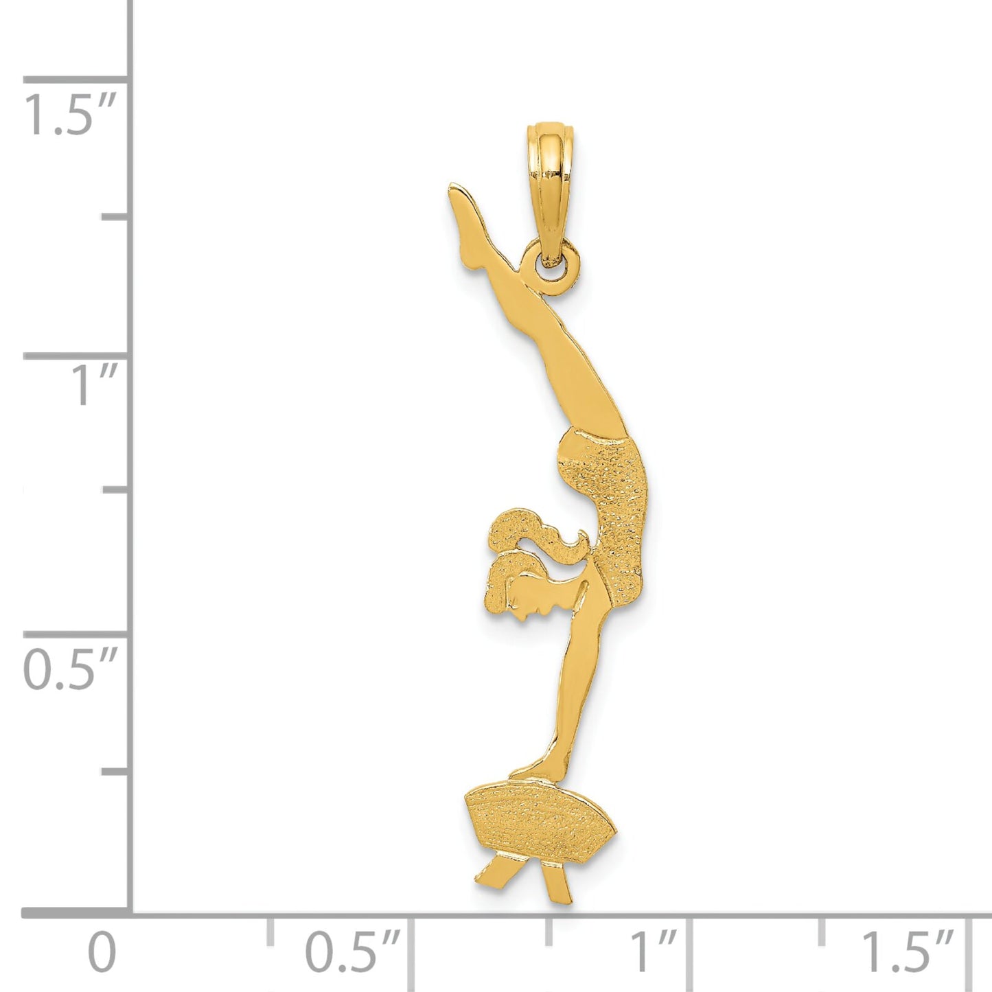 14K Gold Gymnast Pendant