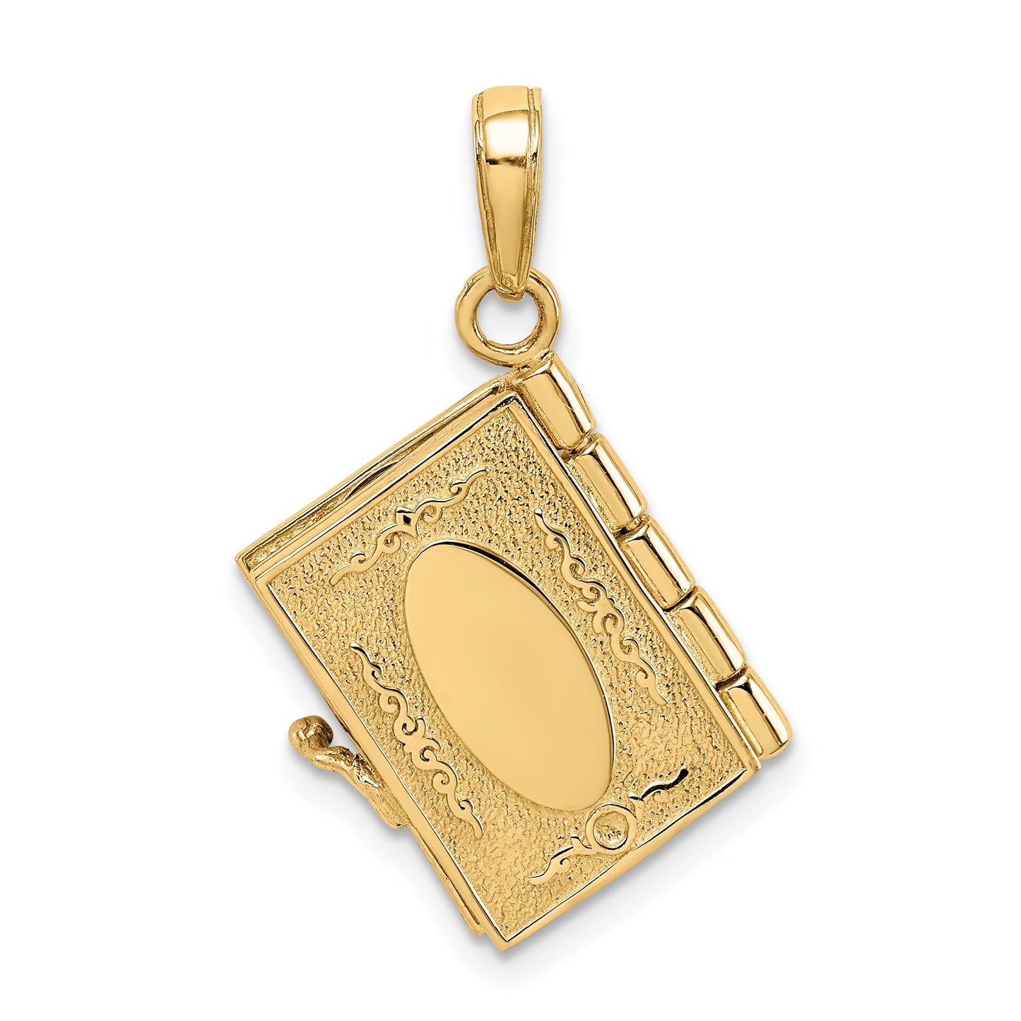 14K Gold Ten Commandments Bible Charm