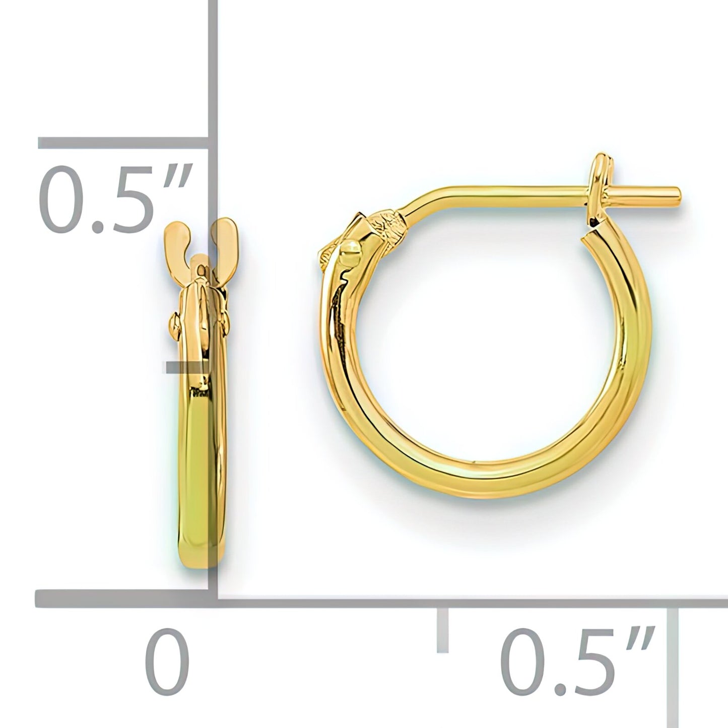 14K Gold Childrens Hoop Earrings
