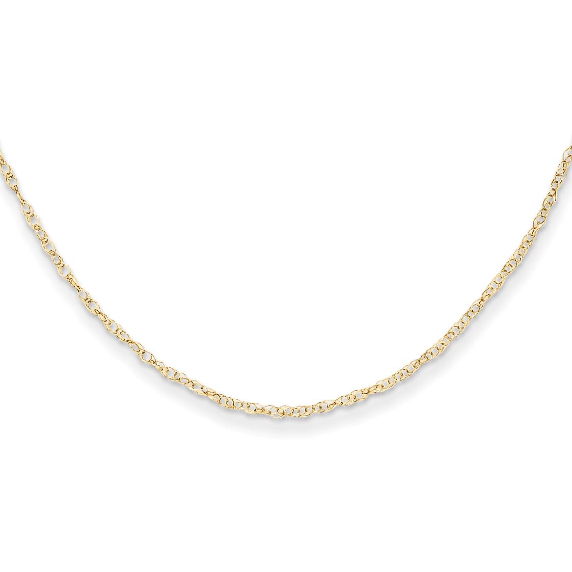 14K Gold Rope Chain Children's Necklace 13"