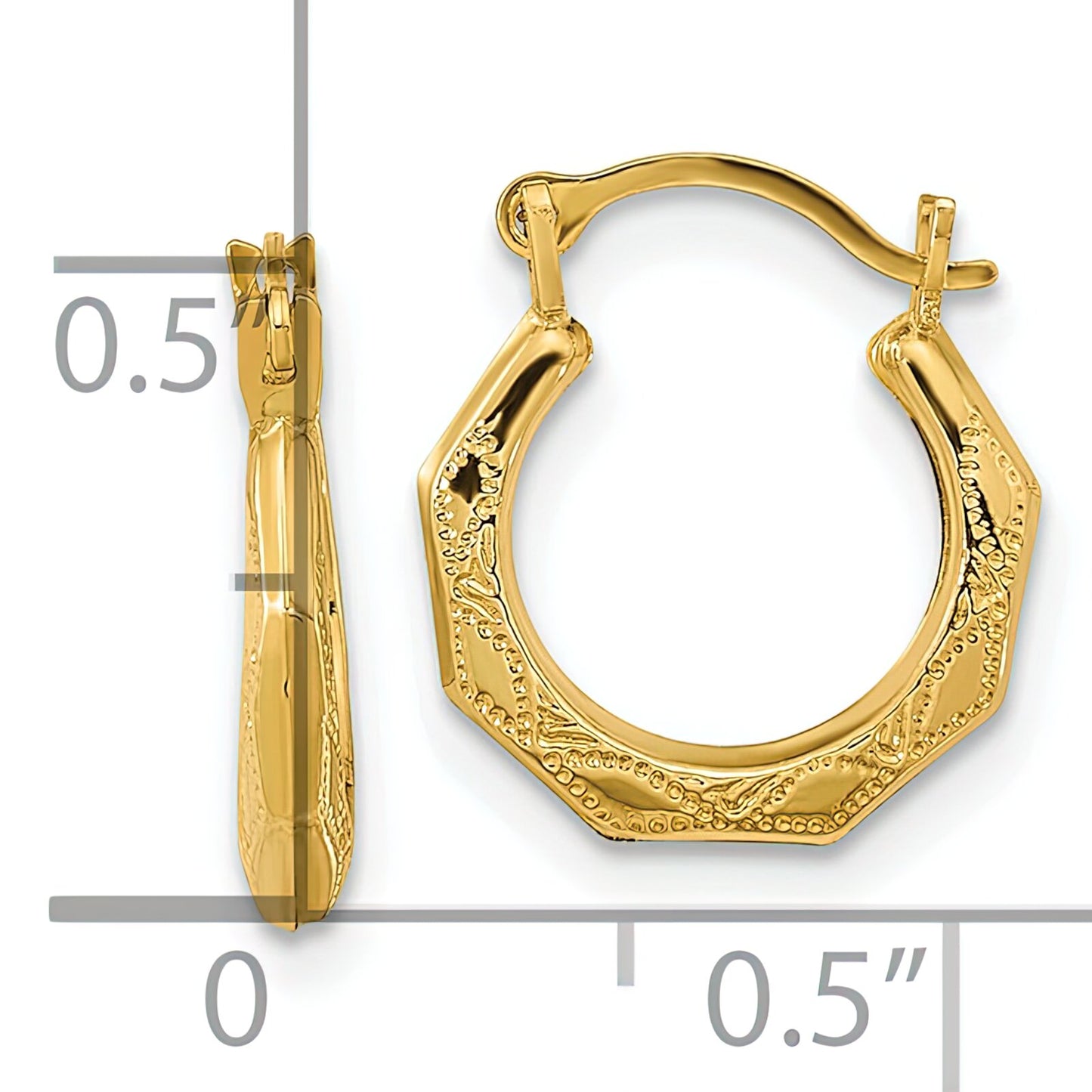 14K Gold Hoop Children's Earrings