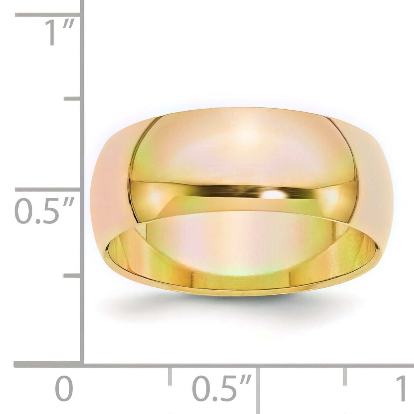 14K Gold Round Wedding Band