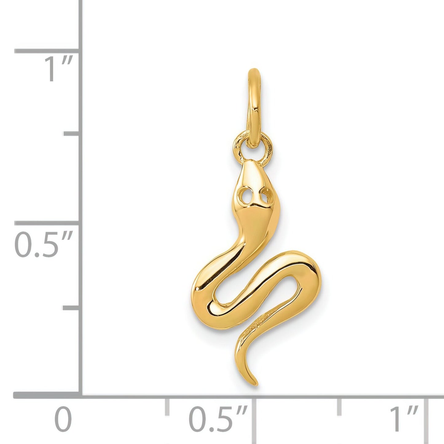 14K Gold Snake Charm