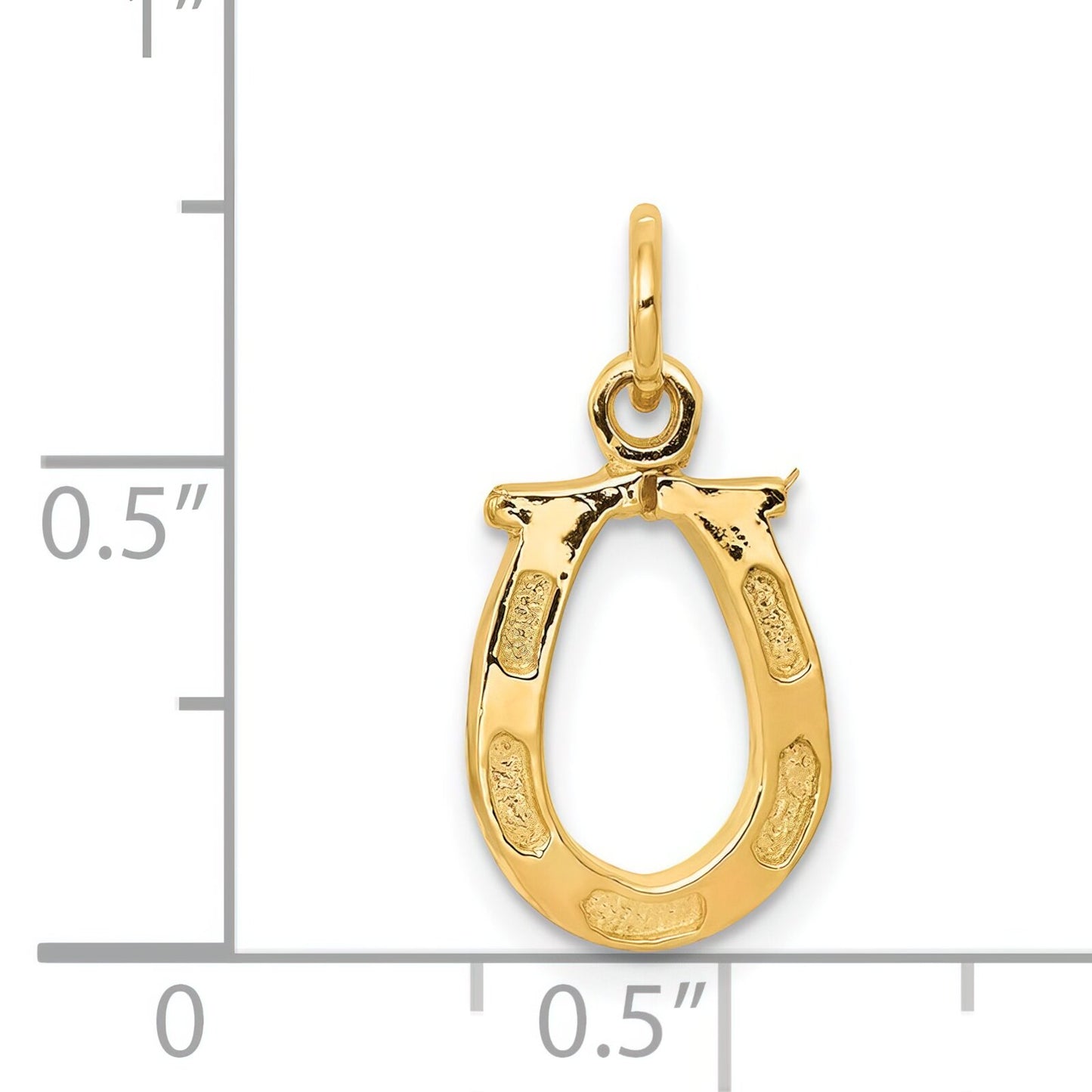 14K Gold Horseshoe Charm
