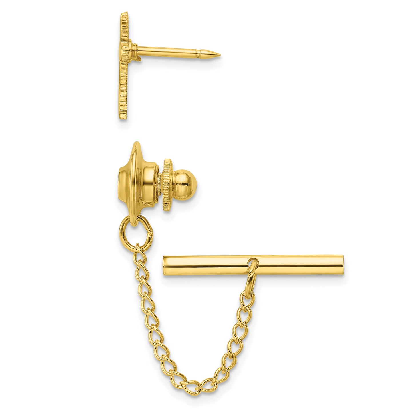 Gold Plated Cross Tie Tac