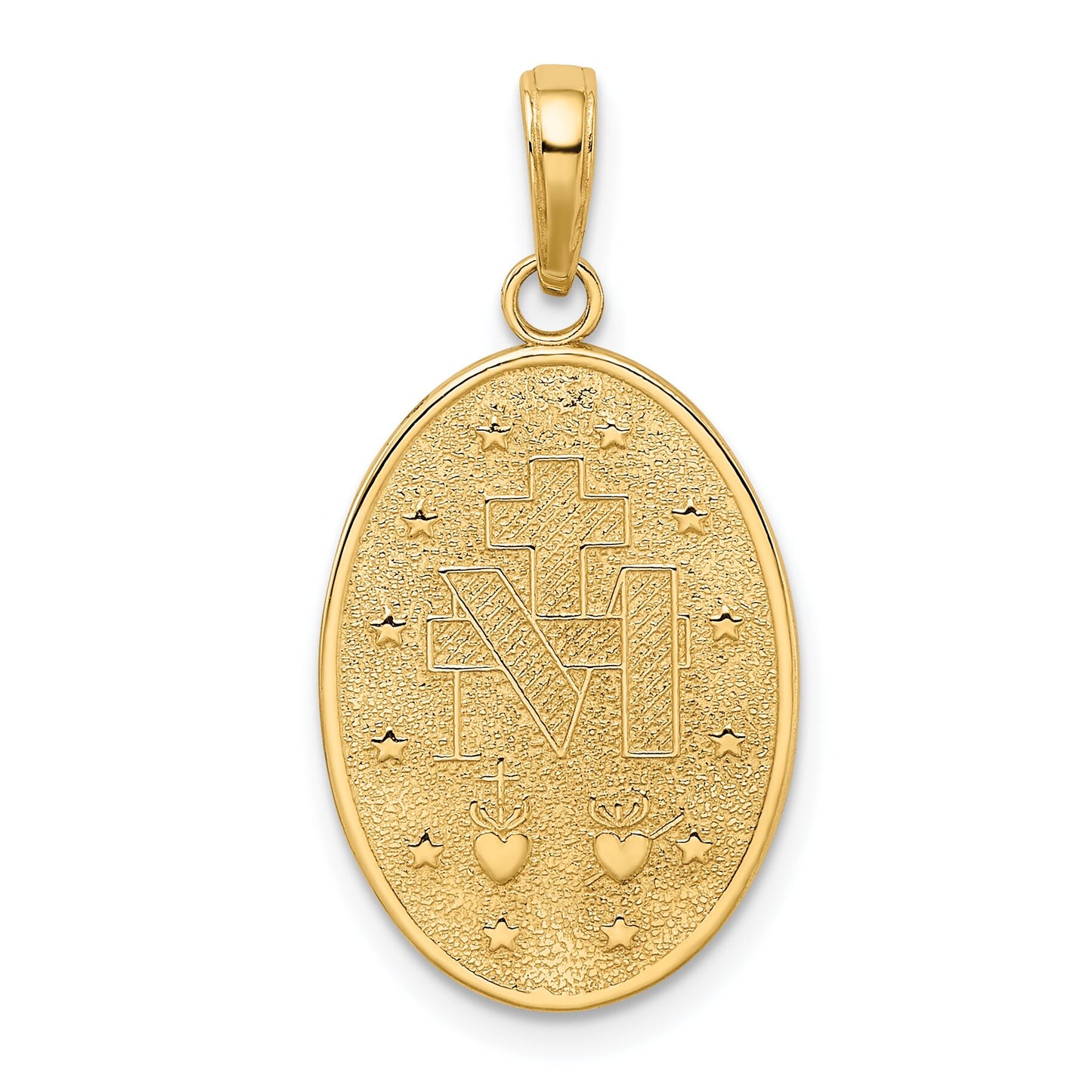 14K Gold Miraculous Medal Charm