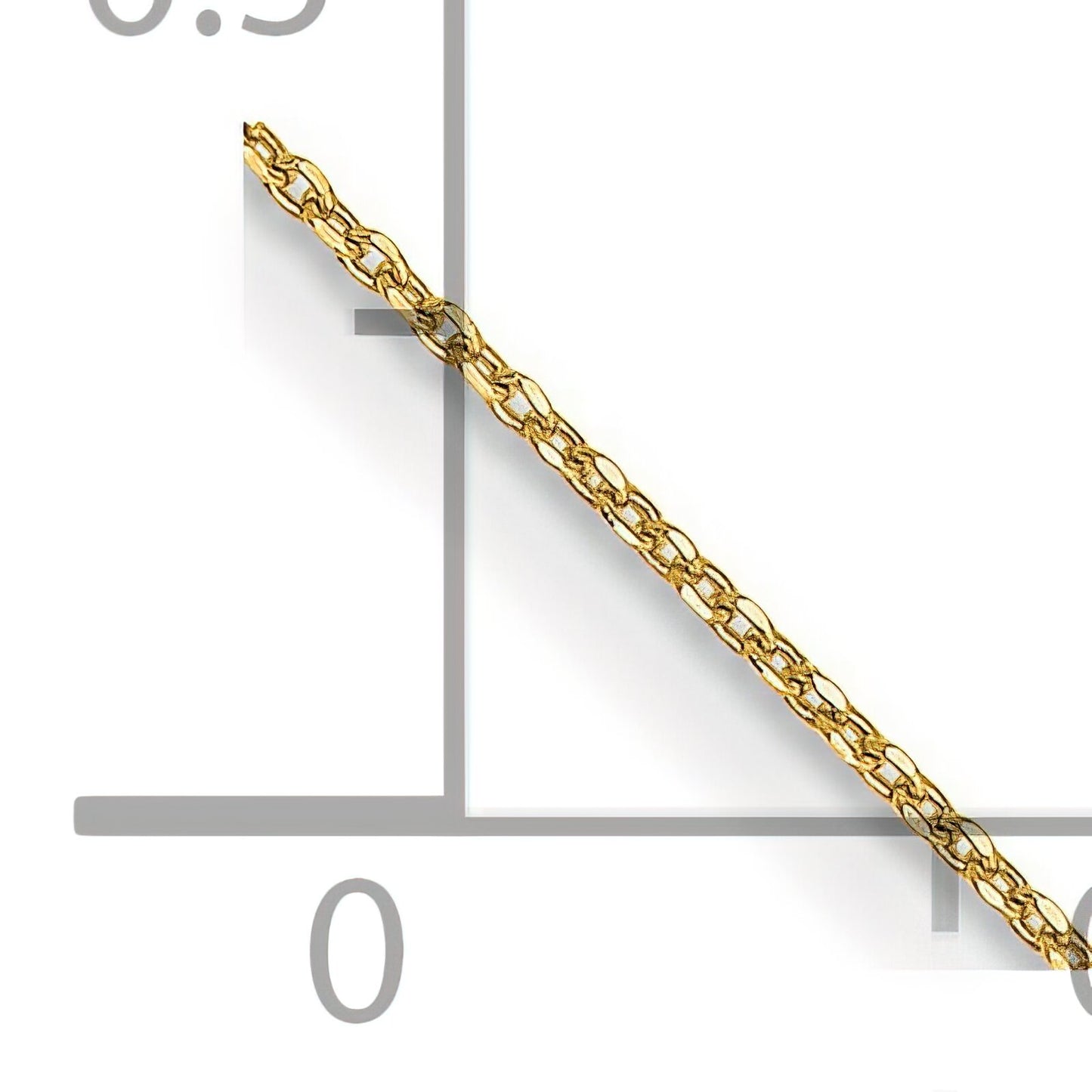 14K Gold .6mm Diamond Cut Cable Chain
