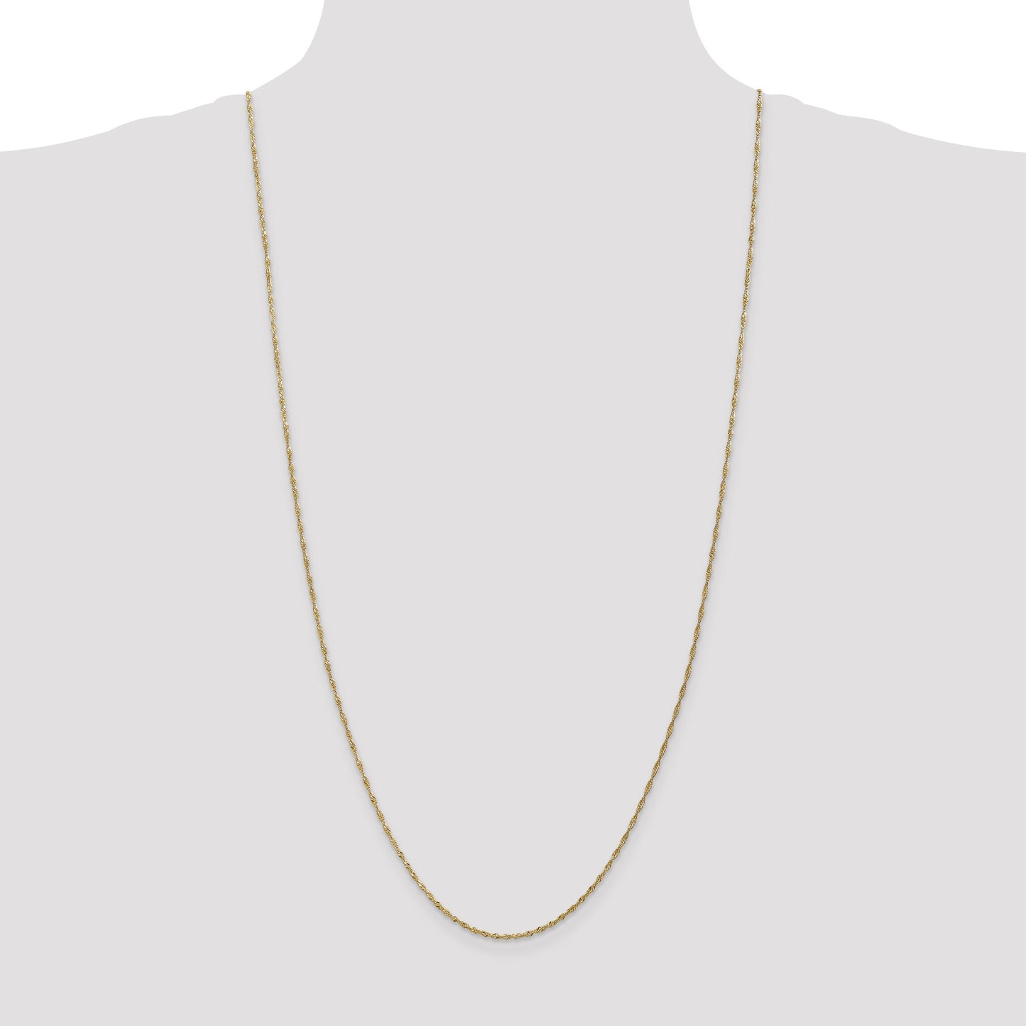 14K Gold 1.6mm Singapore Chain