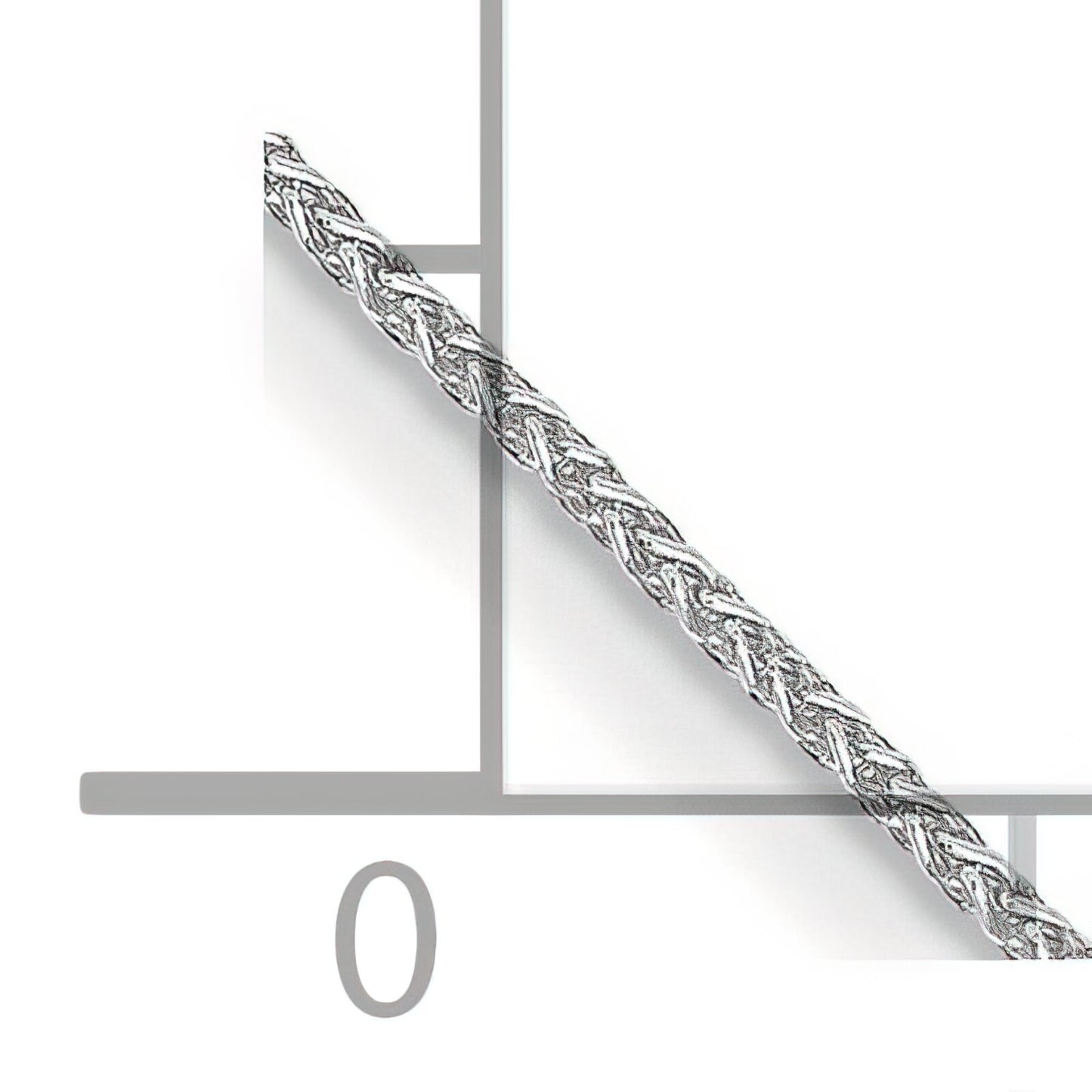 14K White Gold 1mm Spiga Chain