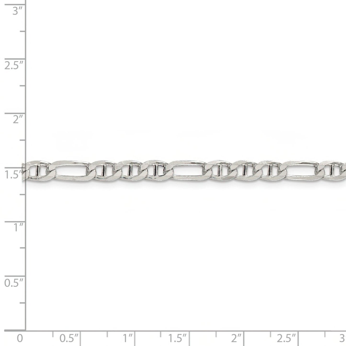 Sterling Silver Figaro Anchor Link Bracelet