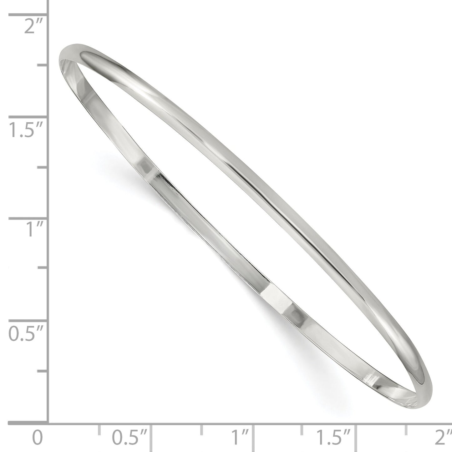 Sterling Silver Round Bangle Bracelet