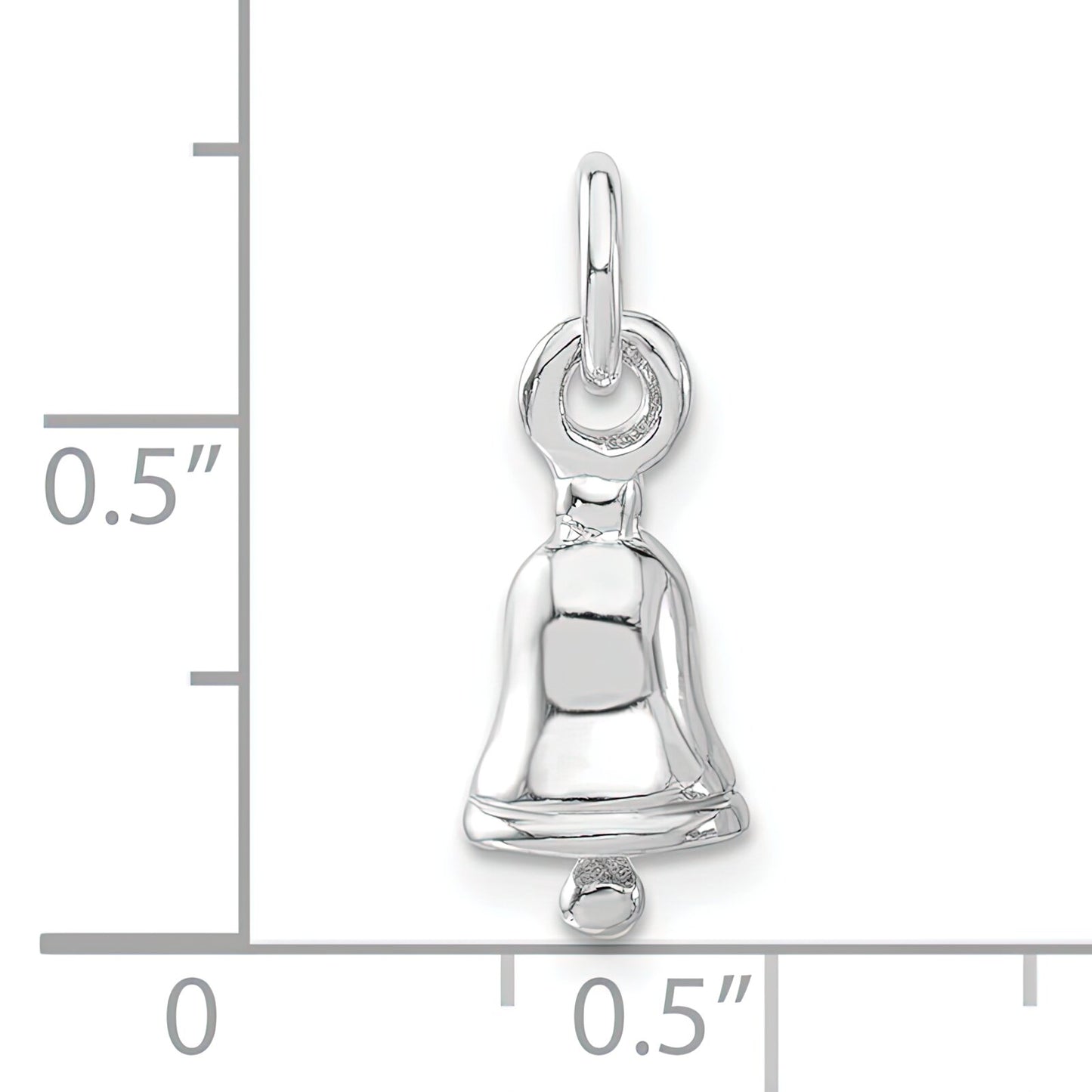 Sterling Silver Bell Charm & 18" Chain
