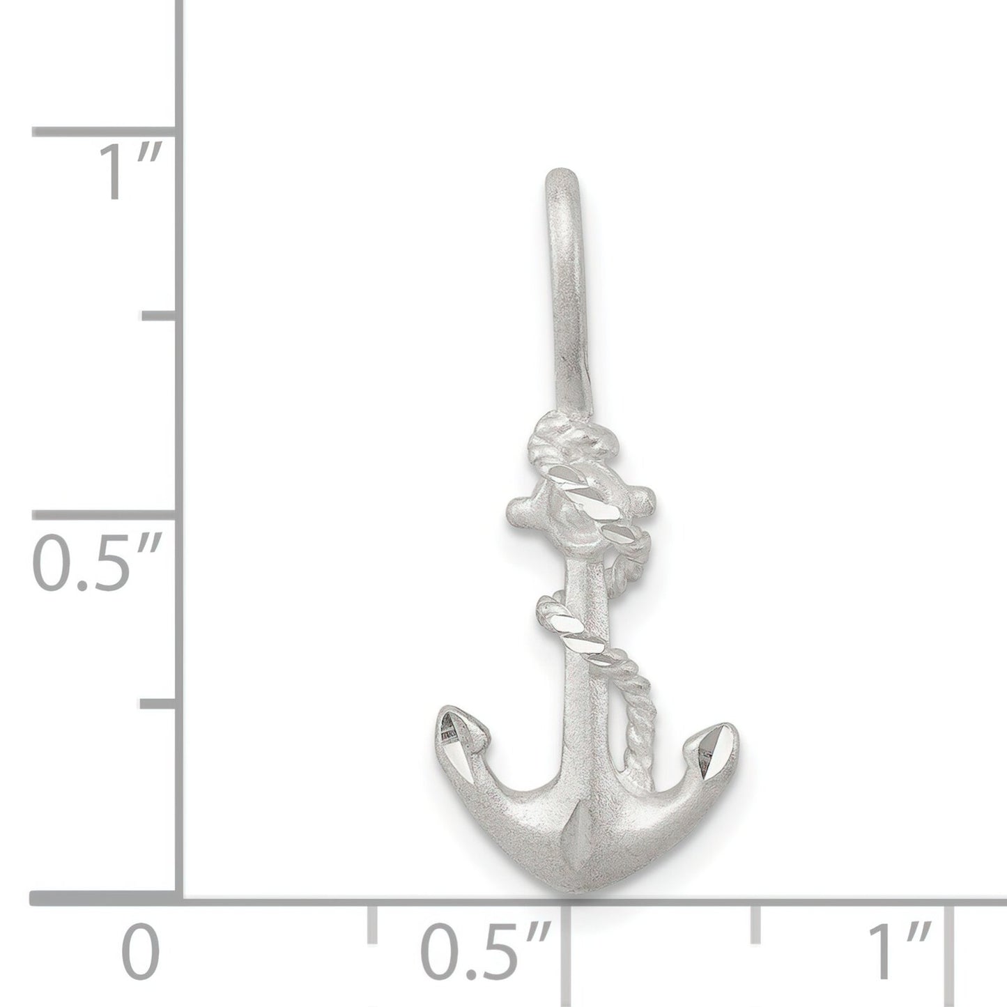 Sterling Silver Fouled Anchor Charm