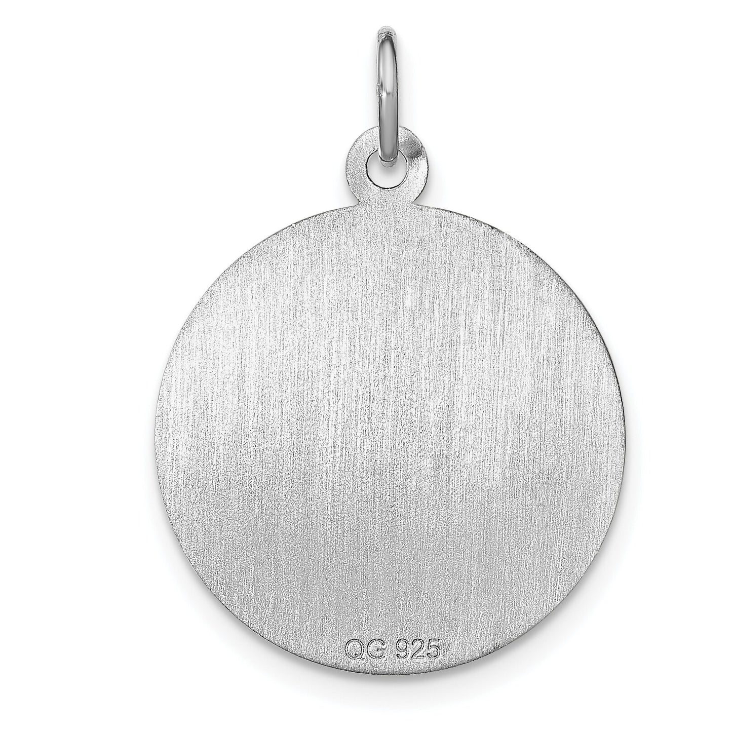 Sterling Silver Diamond Cut Graduation Day Disc Charm