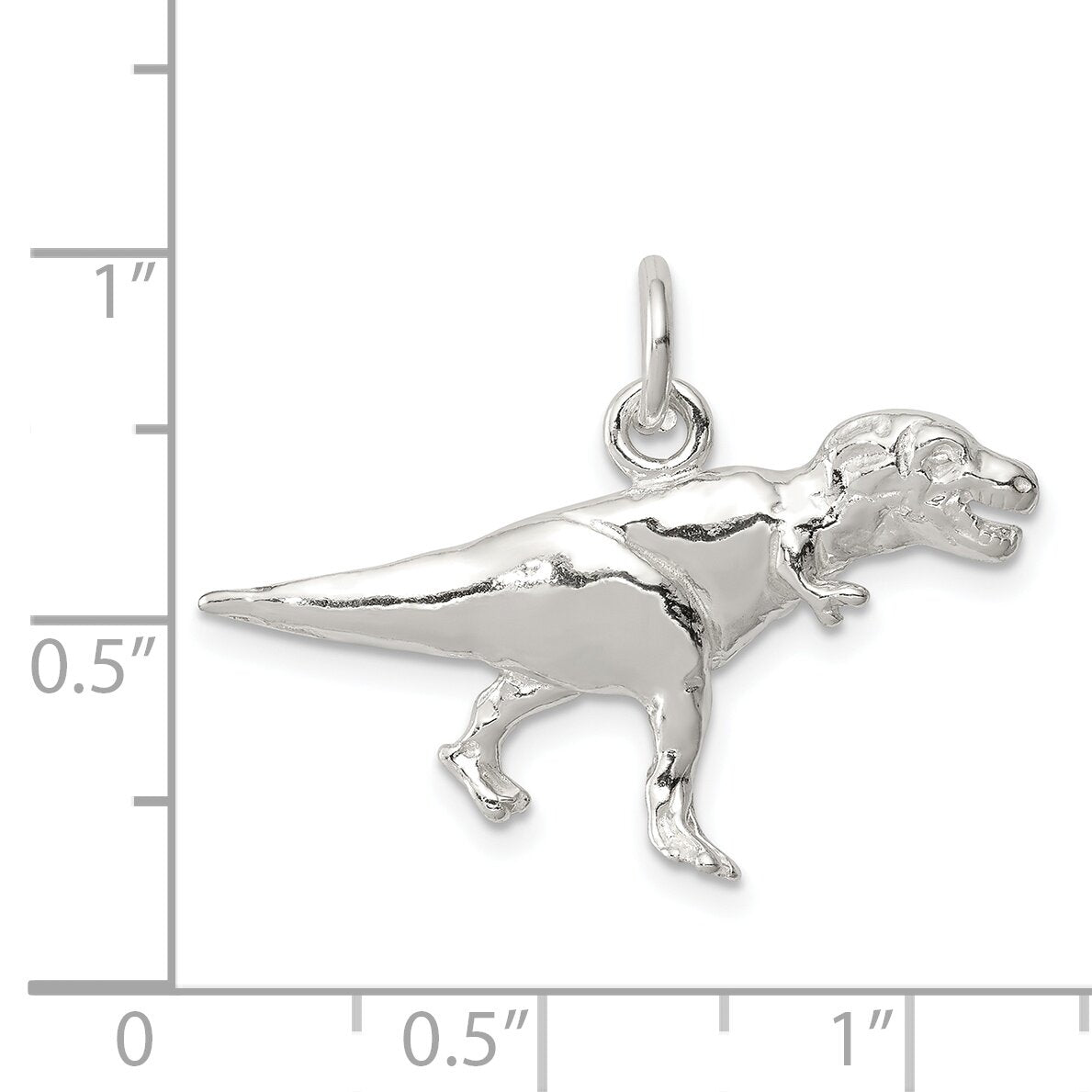 Sterling Silver T-Rex Charm Pendant Dinosaur Jewelry
