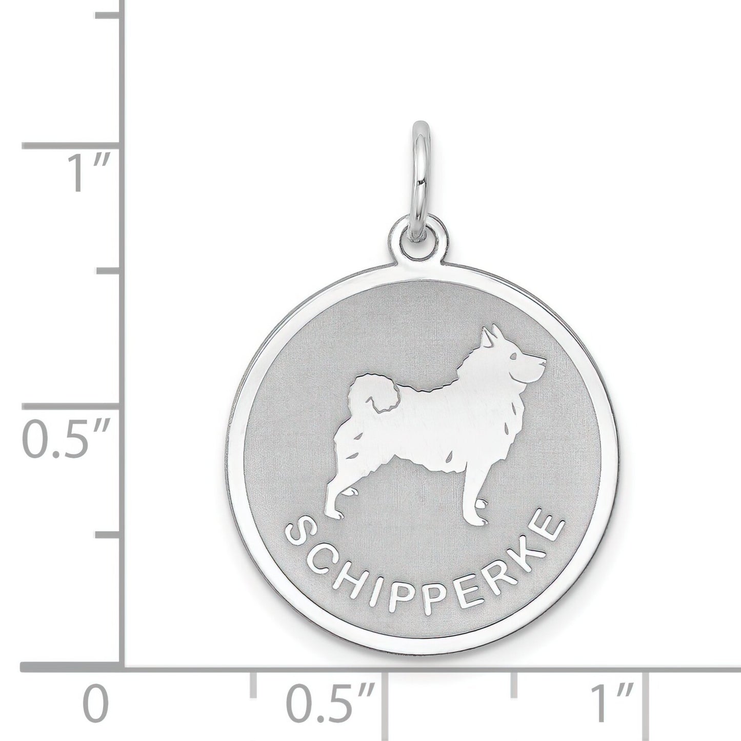 Sterling Silver Schipperke Disc Charm