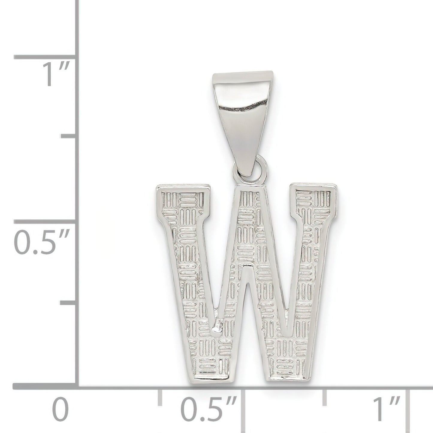 Sterling Silver Initial W Charm