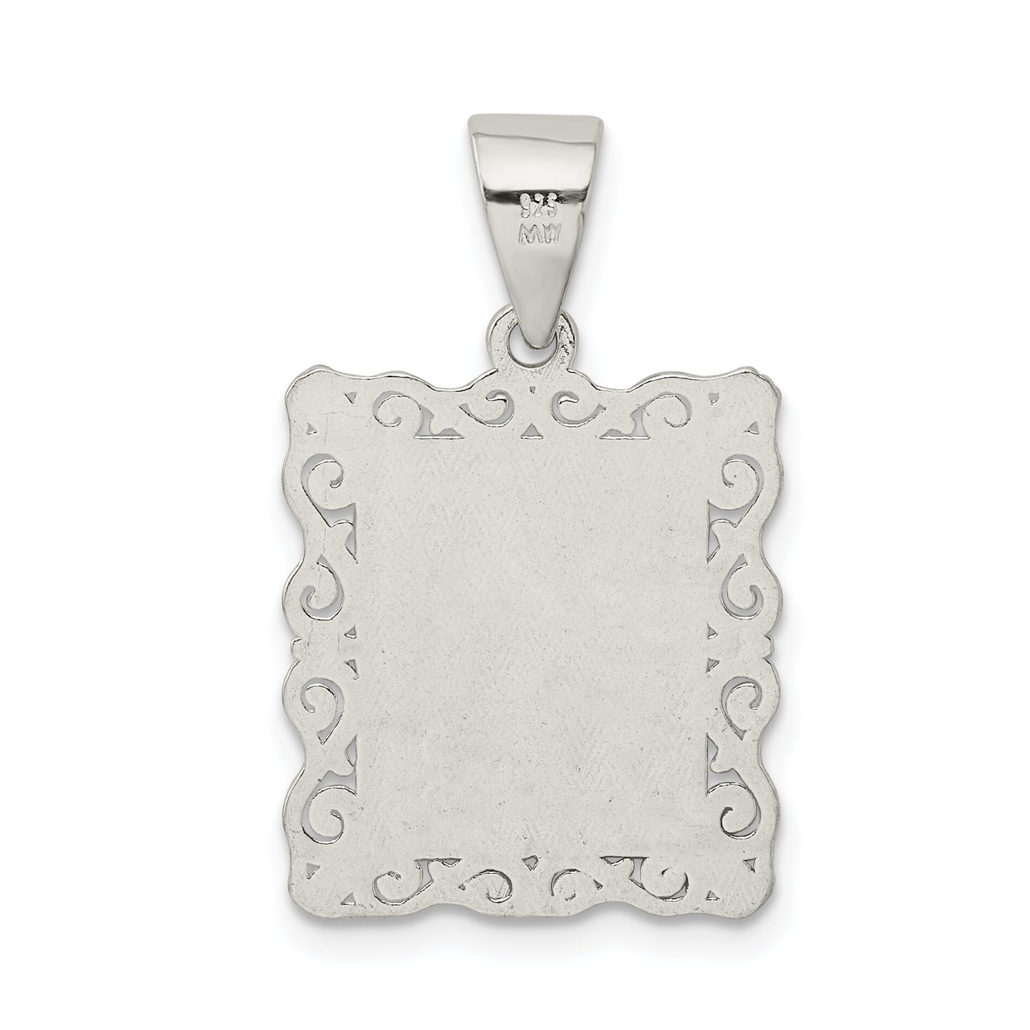 Sterling Silver Framed Initial K Charm