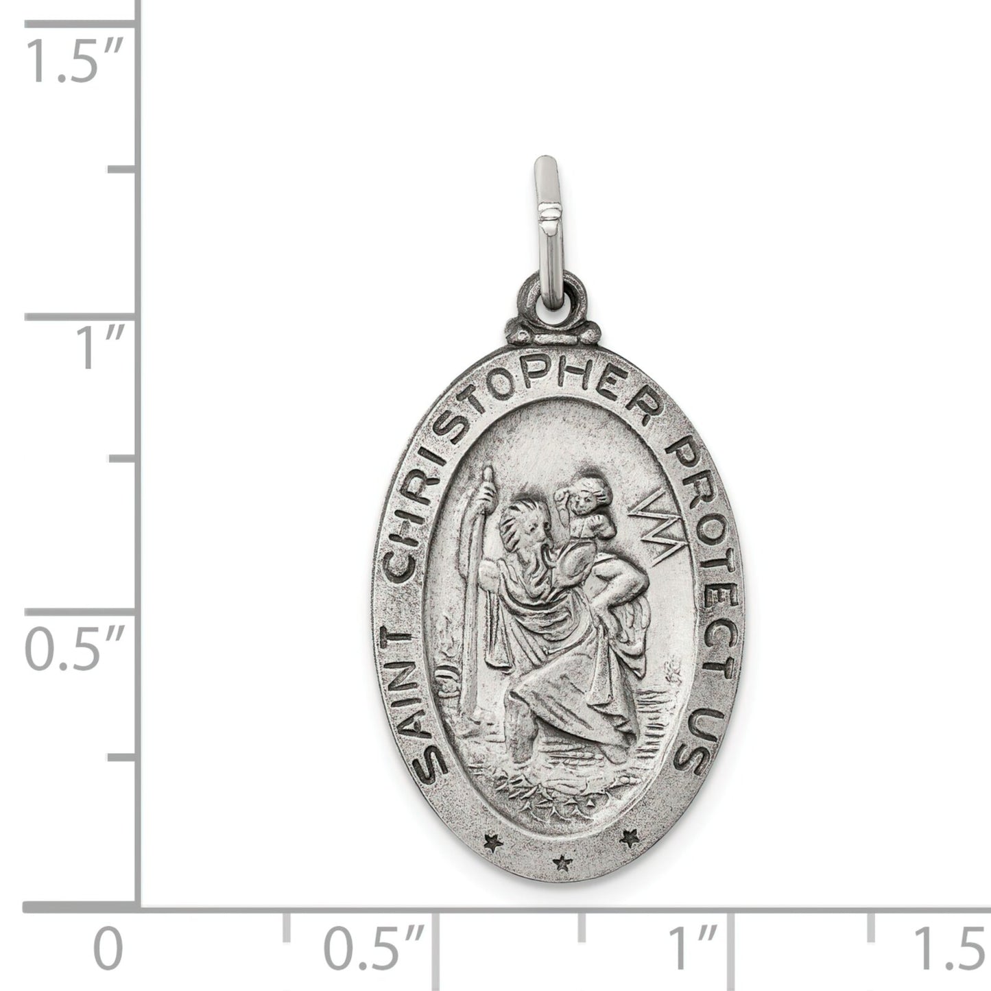 Sterling Silver Saint Christopher Medal