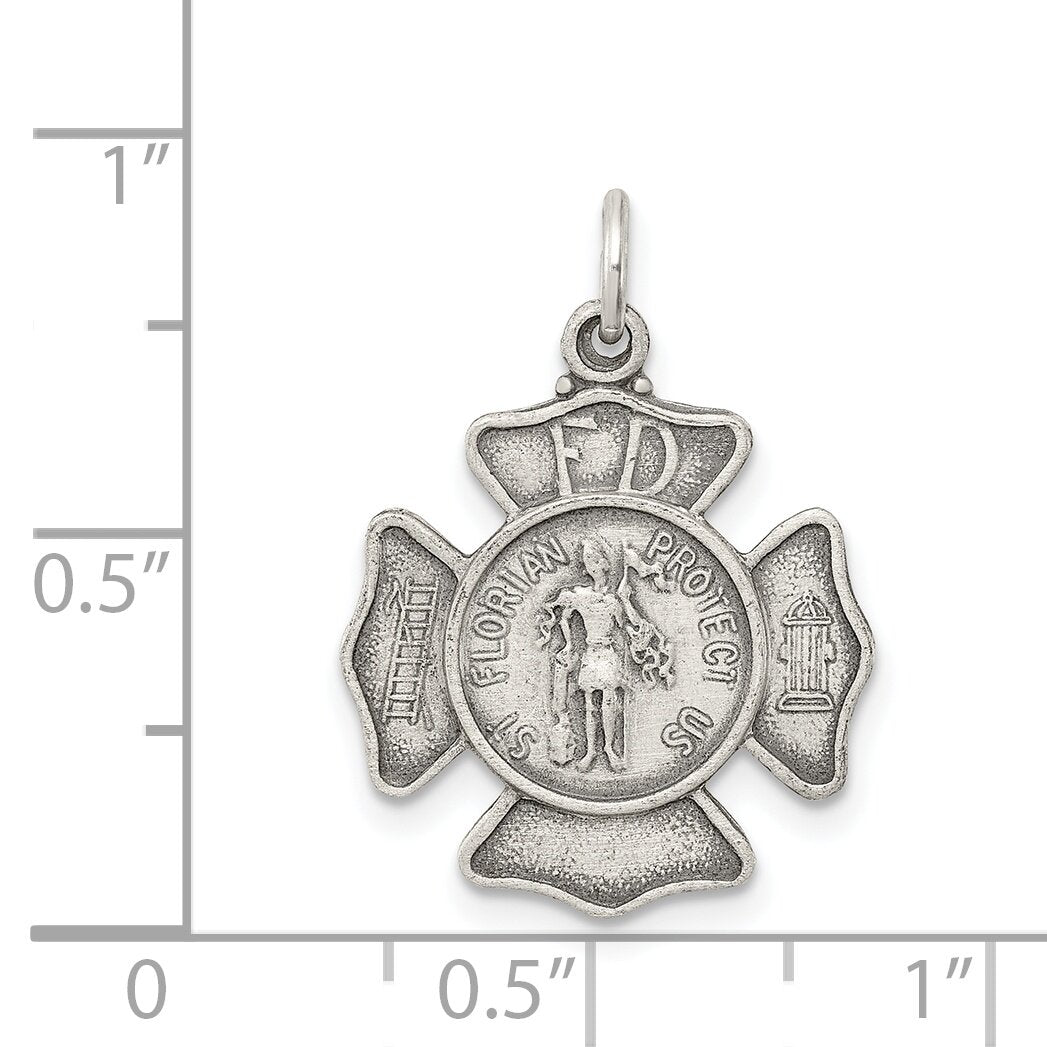 Sterling Silver Saint Florian Medal