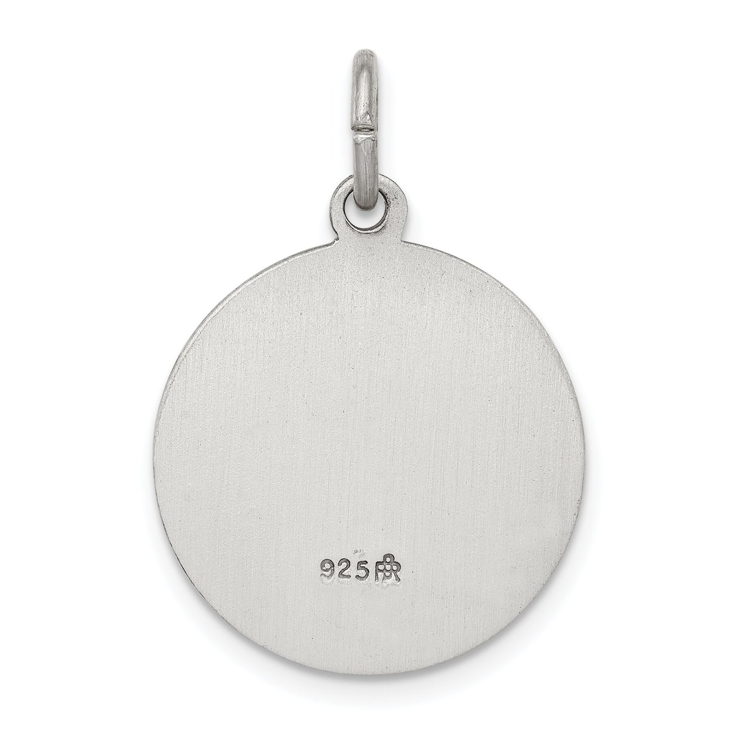 Sterling Silver Saint Peregrine Round Medal