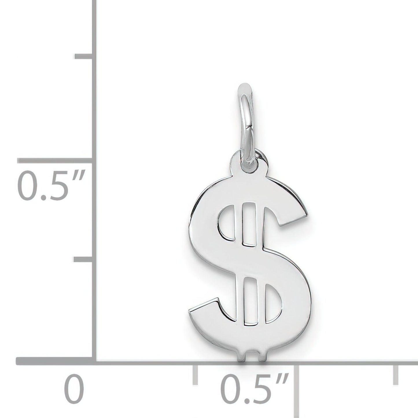 Sterling Silver Dollar Sign Charm